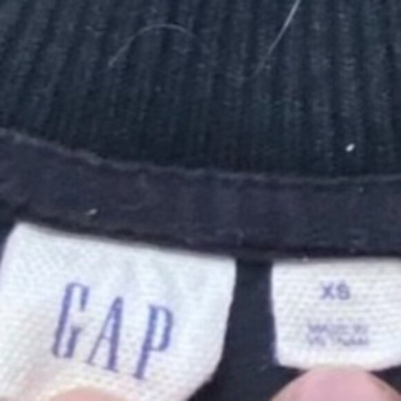 Gap Heathered Gray Zip-Up Jacket Pockets Black Ribbed Trim Comfort Casual - Picture 5 of 5